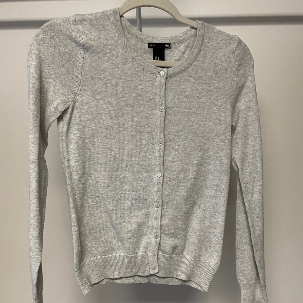Gray cardigan
